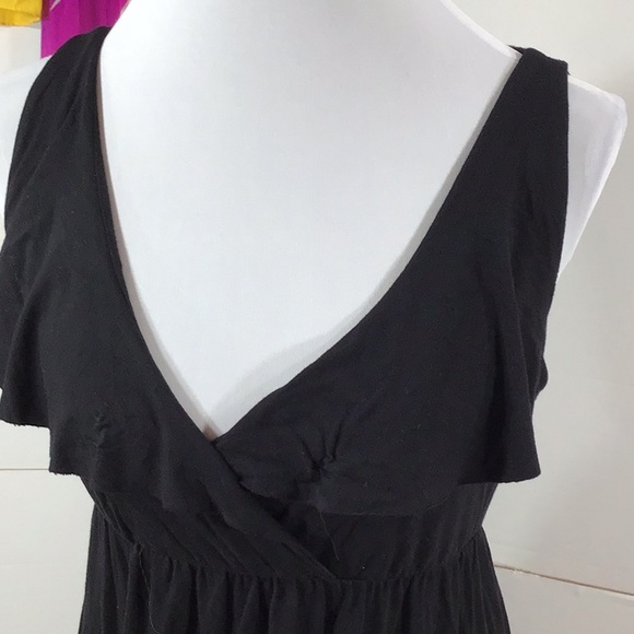 J. Crew black jersey ruffle dress - Picture 2 of 7